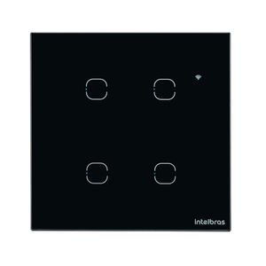 Interruptor Touch Smart Wi-Fi EWS 1004 Preto Intelbras