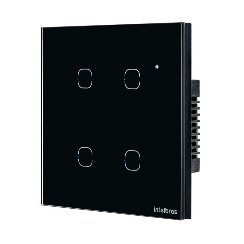 Interruptor-Touch-Smart-Wi-Fi-EWS-1004-Preto-Intelbras