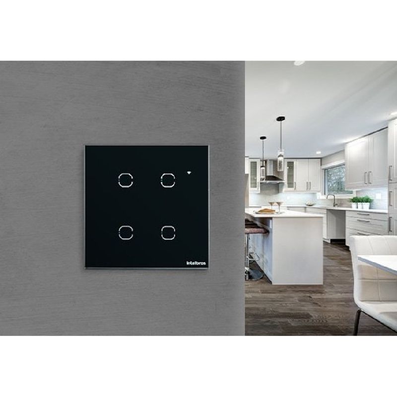 Interruptor-Touch-Smart-Wi-Fi-EWS-1004-Preto-Intelbras
