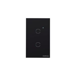 Interruptor Touch Smart Wi-Fi 2 Teclas EWS 1002 Preto Intelbras