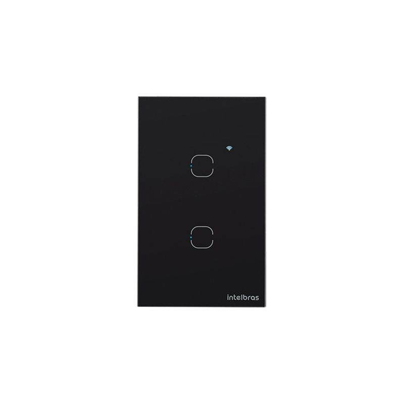 Interruptor-Touch-Smart-Wi-Fi-2-Teclas-EWS-1002-Preto-Intelbras