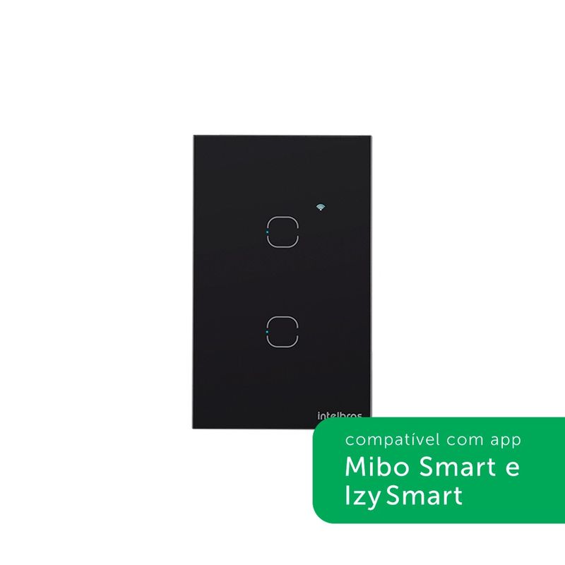 Interruptor-Touch-Smart-Wi-Fi-2-Teclas-EWS-1002-Preto-Intelbras