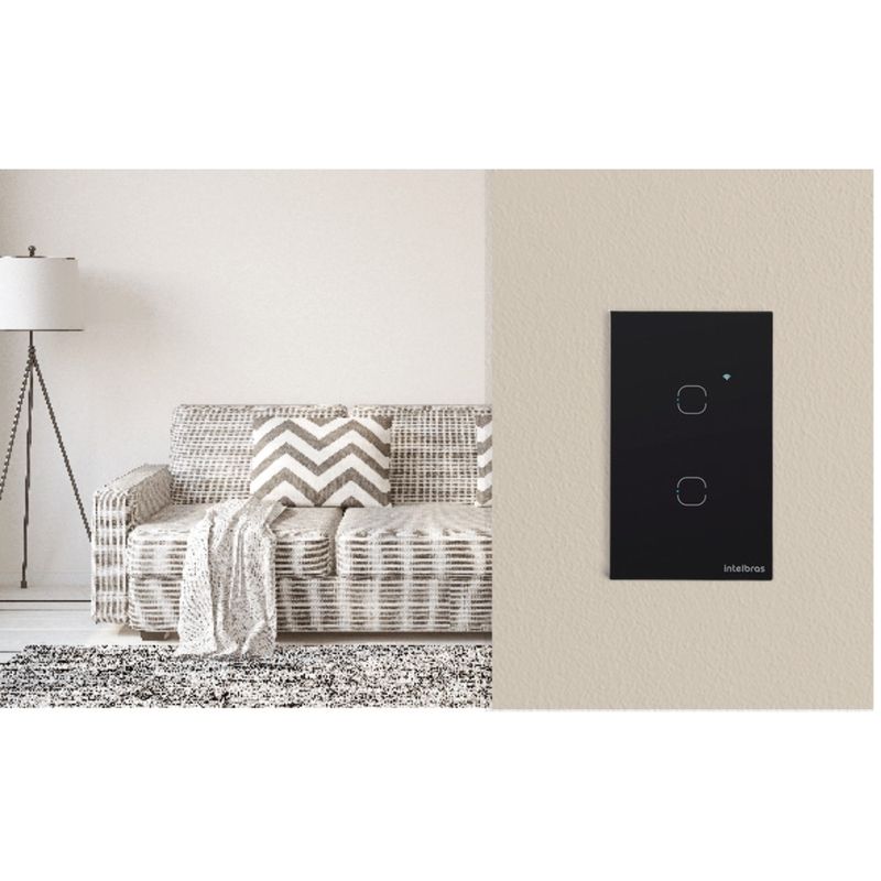 Interruptor-Touch-Smart-Wi-Fi-2-Teclas-EWS-1002-Preto-Intelbras