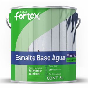 Esmalte Base Água Fortmax Branco Gelo Brilhante 3L Fortex