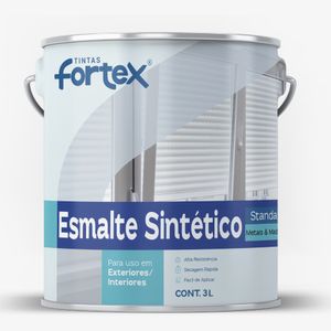 Esmalte Sintético Fortmax Preto Fosco Brilhante 3L Fortex