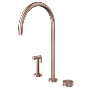 Torneira de Mesa para Cozinha Mix&Match com Ducha Lateral Cobre Escovado Docol