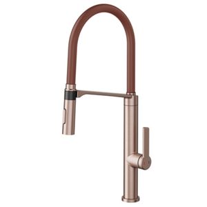 Misturador Monocomando DOC Cobre Escovado com Mangueira cor Corten Docol
