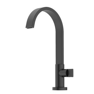 Torneira de Mesa para Lavatório Bica Alta Flow Preto Matte Celite