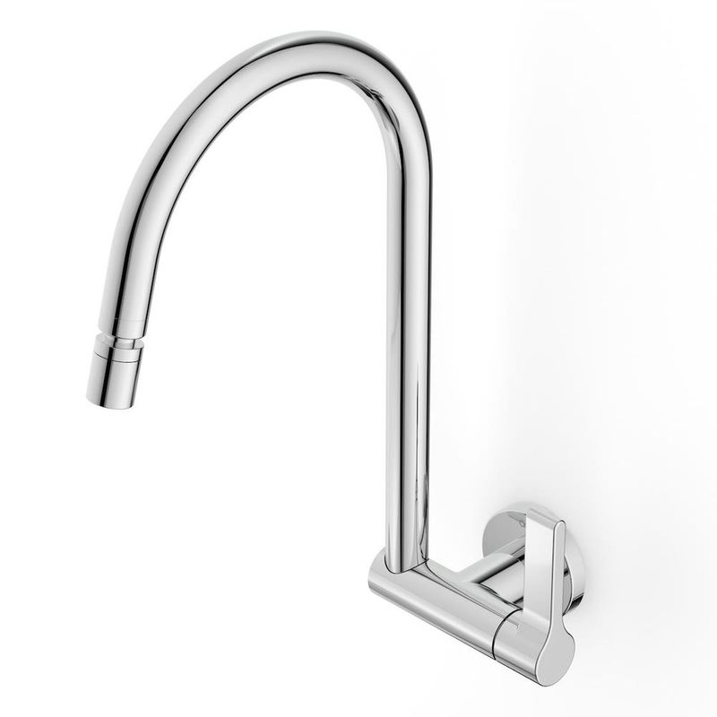 Torneira-de-Cozinha-Parede-Bica-Movel-com-Arejador-Lix-Soft-Cromada-Celite