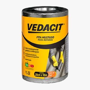 Fita Autoadesiva Multiuso Alumínio 20cmX10m Vedacit