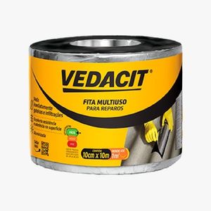 Fita Autoadesiva Multiuso Alumínio 10cmX10m Vedacit