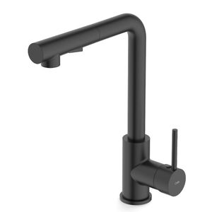 Misturador Monocomando para Cozinha de Mesa Bica Extraível Kitchen Preto Matte Celite