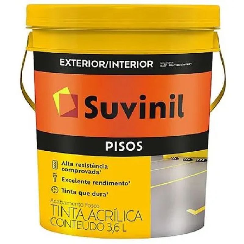 Tinta Piso Preto 3,6l Suvinil
