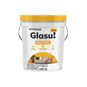 Tinta Acrílica Fosco Branco Neve 3.6L Glasu Muda Fácil Suvinil
