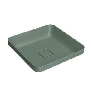 Cuba de Sobrepor Quadrada 40cm Slim Sálvia Deca