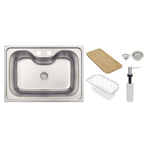 Cuba 69x49cm em Aço Inox Acetinado com Acessórios Morgana Tramontina
