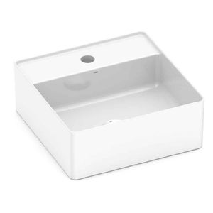 Cuba de Apoio 35x35cm com Mesa Design Branco Roca