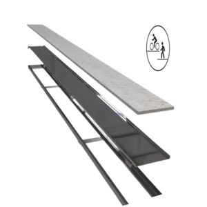 Grelha Linear Oculto Infinity com Suporte 10x50 Jmais