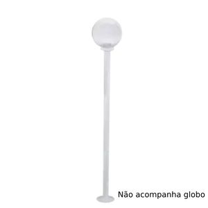 Poste de Jardim Alumínio para 1 Globo Branco JN Indústria