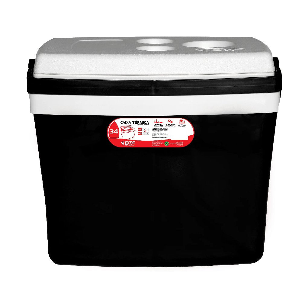 Caixa Térmica 34L Preta Botafogo