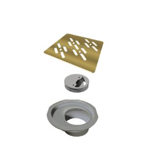 Grelha Quadrada para Caixa Sifonada 10x10cm Linear Elleve