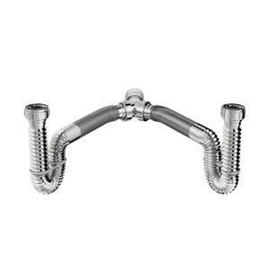Tubo Extensível Duplo com Suporte Cromado Censi