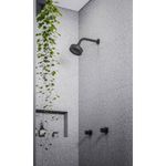 Chuveiro-com-Braco-de-Parede-Redondo-120mm-Master-Preto-Matte-Celite