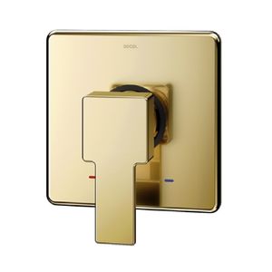 Acabamento Monocomando para Chuveiro e Ducha Higiênica de Base Deca Edge Ouro Polido Docol