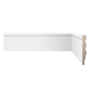 Rodapé 7x240cm Fit Branco Frisado Biancogres