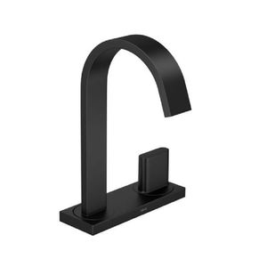 Torneira para Lavatório de Mesa Bica Alta com Chapa Polo Black Matte Deca