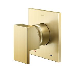 Acabamento Monocomando para Chuveiro 3/4 New Edge/Minima Ouro Escovado Docol