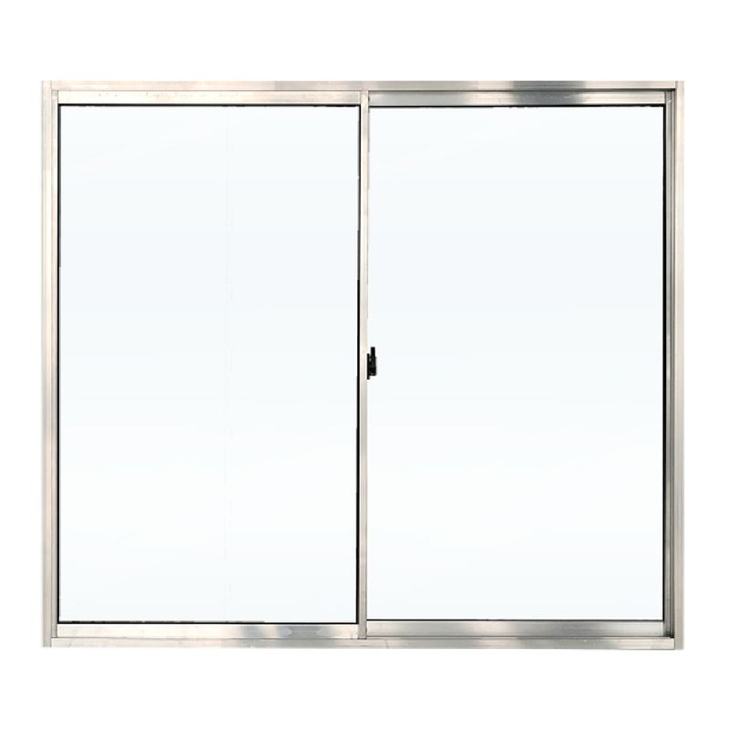Janela-de-Correr-100x100cm-Natural-com-2-Folhas-Vidro-Liso-Esquadria