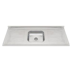 Pia com Escoador 120cm Aço 430 Branox