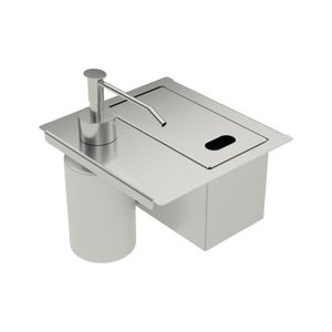 Porta Esponja com Tampa e Dosador de Sabão Líquido em Aço Inox Tramontina