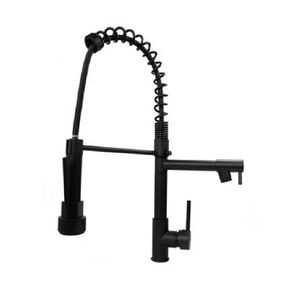 Torneira Monocomando para Cozinha de Mesa Bmo Gourmet com Spray Preto Santana