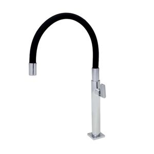 Torneira para Cozinha de Mesa Bica Alta Dom Color Preto Perflex