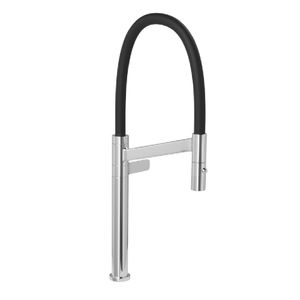 Torneira de Mesa para Cozinha Bica Alta Colore Cromado e Preto Deca