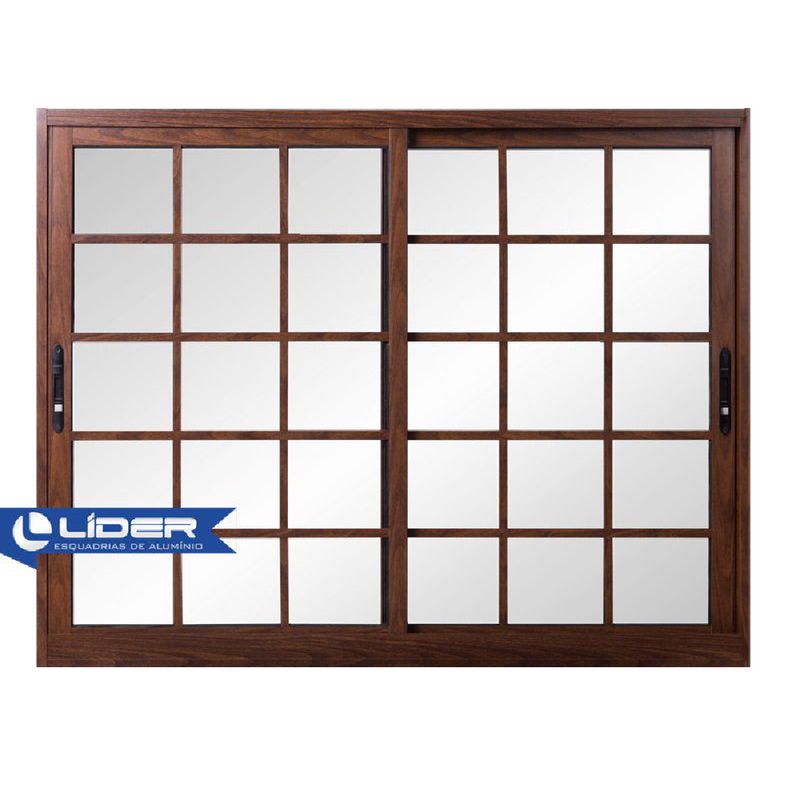 Janela-de-Correr-1.00x1.20cm-2-Folhas-Quadriculada-Reflex-Lider