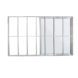 Janela 100x150cm 2 Folhas Grade Vidro Liso Natural Líder Esquadria