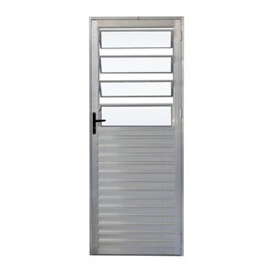 Porta de Abrir 210x80cm de Alumínio Basculante Natural Vidro Liso Direito Líder