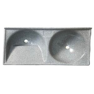 Tanque Duplo 100x50cm Classic Cinza Fort Mármore