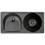 Tanque-Duplo-100x50cm-Classic-Grafite-Granitado-Fort-Marmore