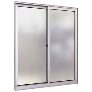 Janela de Correr 100x150m Vidro Canelado Natural Quality Esquadria