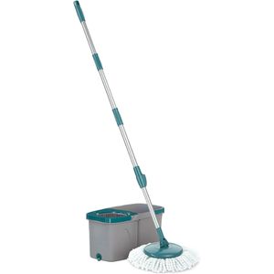 Mop Giratório Inox Duas Águas Balde 3 Litros com Cesto Plastic Flashlimp