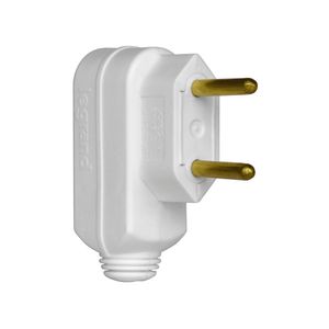 Plug com Saida Lateral Conecta 10A 250v 2 Polos Branco Pial