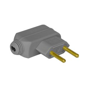 Plug Lateral Conecta 10A 250v com 2 Polos Cinza Pial