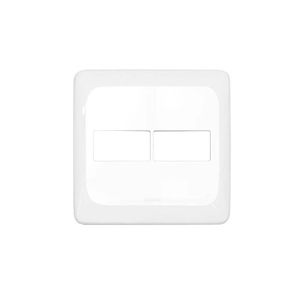 Placa 4x4 para 2 Módulos Branco Pop Pial