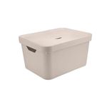 Caixa-Organizadora-32L-com-Tampa-Cube-Bege-Martiplast-