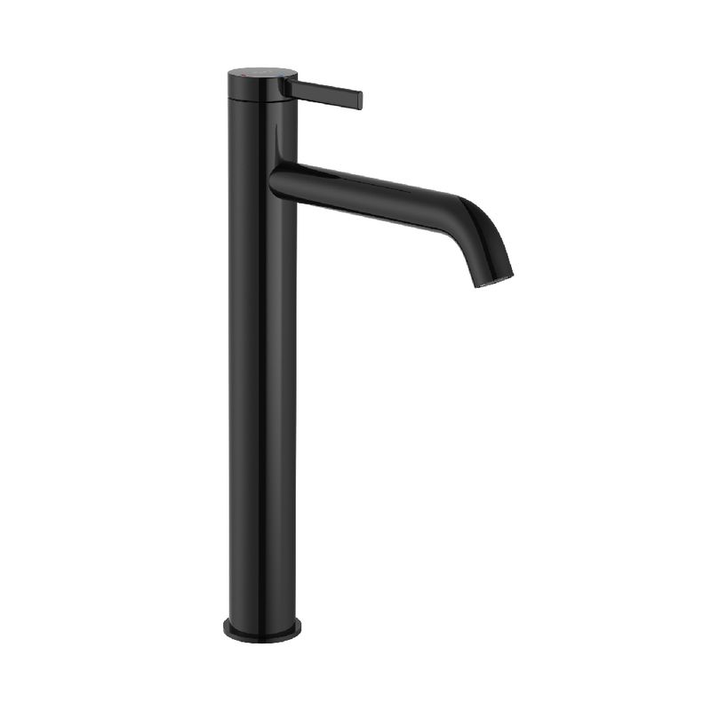 Monocomando-para-Lavatorio-de-Mesa-Bica-Alta-Titanium-Black-Roca