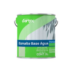 Esmalte Base Água 3L Branco Neve Acetinado Fortex